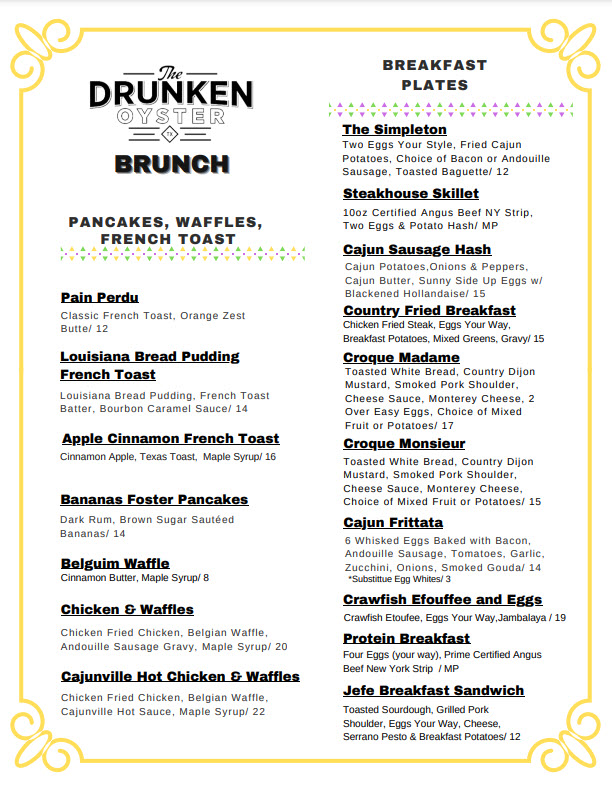 Drunken Oyster Menu - Image 2