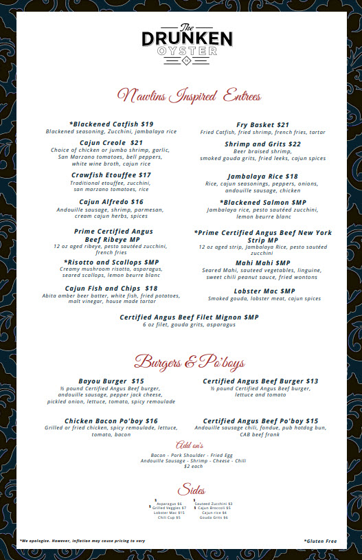 Drunken Oyster Menu - Image 5